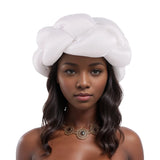 Big Size Width Braid Head Band African Raw Silk Turban Cap for Women Nigeria Wedding Party Headpiece Female Headband