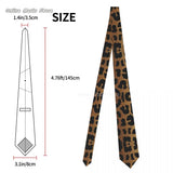 Cravates léopard pour hommes, soie et polyester, étroites, 8 cm, motif tigre, pour costumes, accessoires, fête de mariage, cosplay