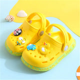 Summer Kids Sandals Children Hole Shoes Slippers Soft Non-slip Cartoon DIY Design Beach Sandy Slipper Shoe for Boys Girls