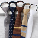 Cravates de mariage pour hommes, mode, cravates noires, chemises blanches, cravates à col, cadeaux, fermeture éclair, cravate en tricot pour hommes, vêtements, accessoires