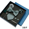 Coffret cadeau pour homme et femme, pochette, cravate, boutons de manchette, broche, couleur unie, pour mariage, affaires, vente en gros