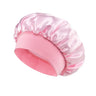1pcs Unisex Satin Solid Wide-brimmed Sleeping Hat Elastic Band Cap Hair Care Bonnet Night Hat