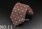 Cravate rayée pour homme, motif cachemire floral, marron et gris, idéale pour les loisirs, les affaires, le quotidien, les mariages, les fêtes, les accessoires, cadeau