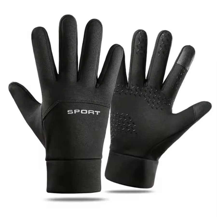 Gants d'extérieur coupe-vent et imperméables pour écran tactile, pouce et index, gants chauds pour la course à pied et le cyclisme