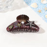 Pince à cheveux YHJ en forme d'étoile de mer pour femme, pince à cheveux en acétate et strass, bijoux de vacances, pince à cheveux tendance, accessoires pour cheveux