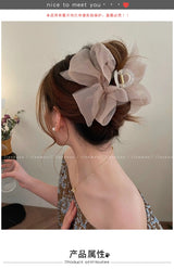 Pince à cheveux en maille pour femme, élégante, en forme de nœud, accessoire pour cheveux, cadeau idéal