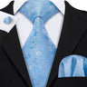 Ensemble élégant de cravates et boutons de manchette en soie à fleurs multiples pour homme, cravate jacquard à fleurs pour mariage, entreprise, fête, événement, Barry.Wang