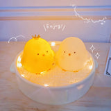 Cute Chicken Soft Lighting Small Night Light Bedside Lamp Decoration Bedroom Atmosphere Light Girl Children GIft