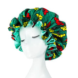 Bonnet de nuit double épaisseur en satin soyeux pour femme, grand bonnet réversible doublé de satin, couvre-chef pour la nuit, accessoires pour cheveux