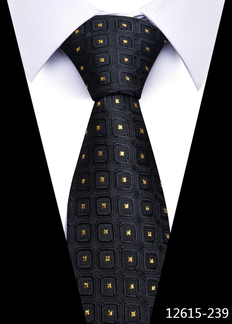 Cravate pour homme, 7,5 cm, de luxe, gris foncé, accessoires de mariage, à pois, pour le travail