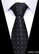Cravate pour homme, 7,5 cm, de luxe, gris foncé, accessoires de mariage, à pois, pour le travail