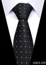 Cravate pour homme, 7,5 cm, de luxe, gris foncé, accessoires de mariage, à pois, pour le travail