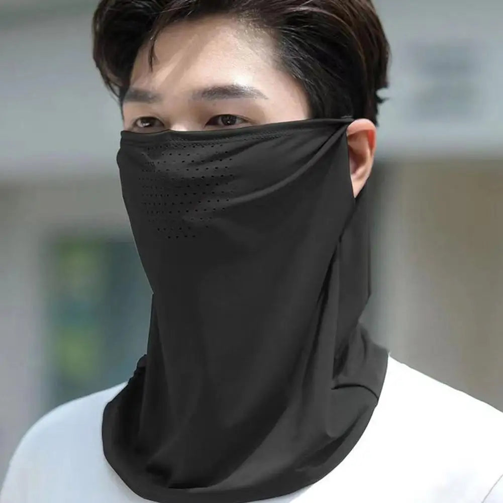 Protection UV pour l'extérieur, cache-cou, bavoir de sport résistant au soleil, masque en soie glacée, cache-cou, cache-cou, foulard solaire