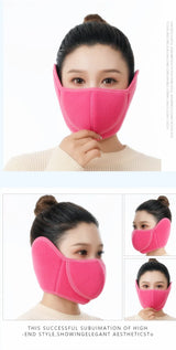 Winter Cold Warm Masks Ear Masks Full Package Thickened Shaking Grain Velvet Dust Mask For Men And Women