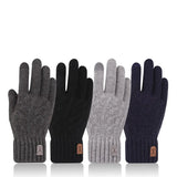 Gants chauds pour hommes 2023, nouveaux gants d'hiver à écran tactile et gants en polaire, gants tricotés en laine chaude et froide