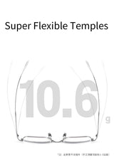 Xbora Men's Ultra-Light Pure Titanium Glasses Frame Business Square Flexible Optical Women's Prescription Eyelasses 1908