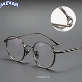Titanium Glasses Frame Retro Round Wide-rimmed Men's Glasses Frame Anti-blue Light Optical Prescription Women Glasses Frame 835