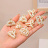 Lot de 6, 8 ou 10 petites pinces à cheveux géométriques en métal avec perles et strass pour femmes et filles