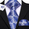 Ensemble élégant de cravates et boutons de manchette en soie à fleurs multiples pour homme, cravate jacquard à fleurs pour mariage, entreprise, fête, événement, Barry.Wang