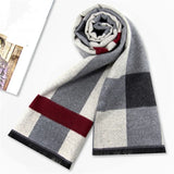 Écharpe à carreaux pour hommes, nouvelle mode automne-hiver 2022, pashmina, épaisse et chaude, en cachemire, longue écharpe classique pour hommes