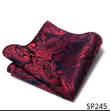 Vangise Brand Newest style  Silk Hanky Man Floral Gray Fit Business lover's day Pocket Square Handkerchiefs
