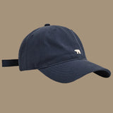 Casquette de baseball polyvalente quatre saisons avec motif ours polaire brodé, style hip-hop, pour hommes et femmes, protection solaire d'extérieur