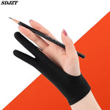 Anti-Touch-Handschuhe mit zwei Fingern zum Malen von Tablets, digitalen Tafeln, Bildschirmen, Berühren, Zeichnen, Antifouling, Ölgemälde, Kunstbedarf