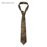 Cravates léopard pour hommes, soie et polyester, étroites, 8 cm, motif tigre, pour costumes, accessoires, fête de mariage, cosplay