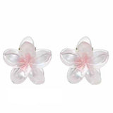 Gradient Frangipani Hair Clip 1PC Plumeria Hairpin Ins Style Ponytail Holder Barrette Sweet Shark Claws Party Hair Accessories