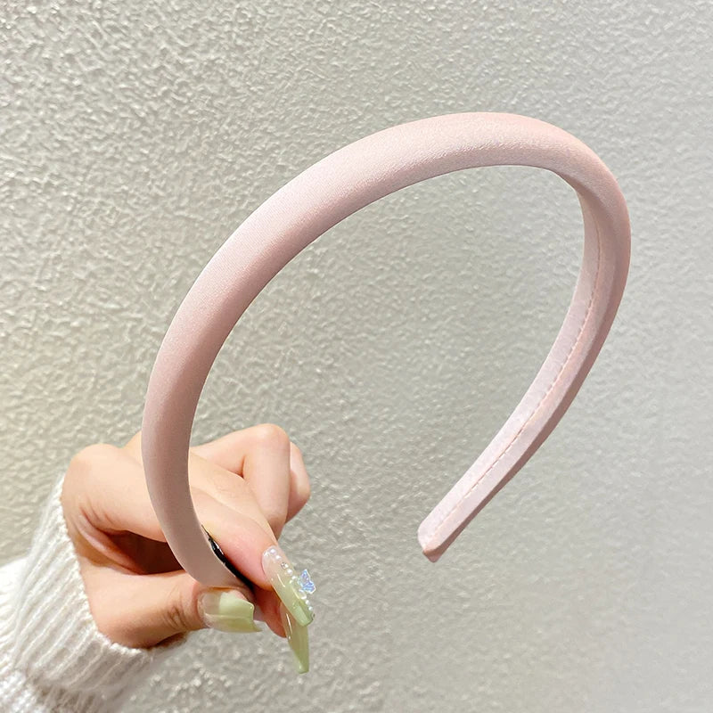 New Solid Fabric Fine Hair Band Women Korean Simple Headband Fresh All-match Outdoor Hoop Hairband Girls Hair Accessories