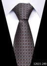 Cravate pour homme, 7,5 cm, de luxe, gris foncé, accessoires de mariage, à pois, pour le travail
