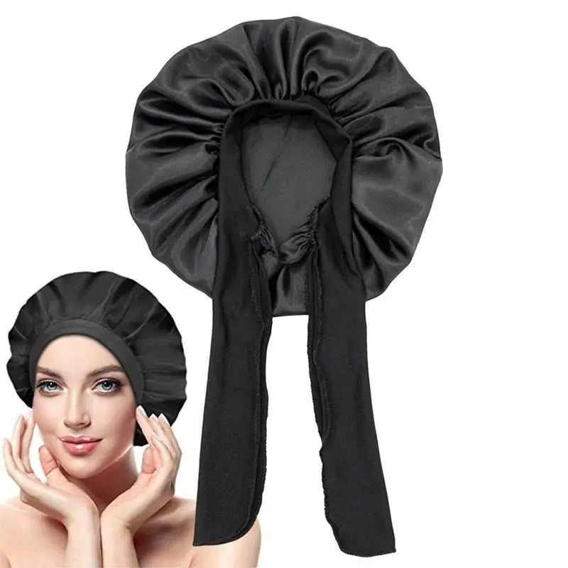 Bonnet de nuit en satin pour femme et homme, bonnet de nuit unisexe, bonnet de douche