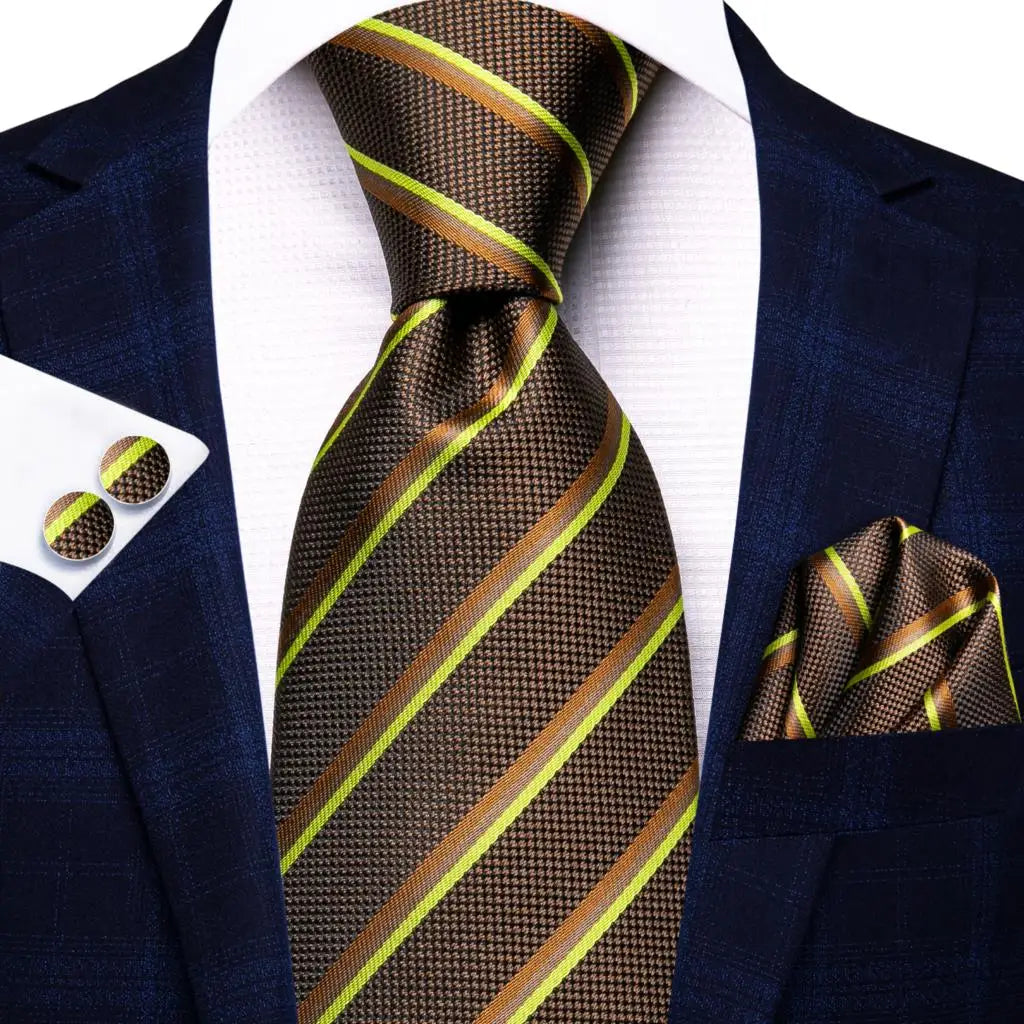Cravates pour hommes 2023, nouvelle mode pour hommes, 8,5 cm, pochette, boutons de manchette, accessoires de mariage, créateur de cravates Hi-Tie, vente en gros