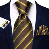 Cravates pour hommes 2023, nouvelle mode pour hommes, 8,5 cm, pochette, boutons de manchette, accessoires de mariage, créateur de cravates Hi-Tie, vente en gros
