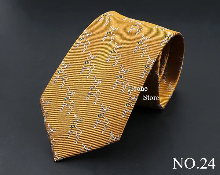 Classic Red Blue Christmas Tie For Men Father Festival Gift Santa Claus Snowman Tree Snowflake Elk Necktie Skinny 7cm Accessory
