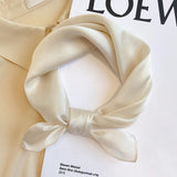 Foulard 100 % pure soie pour femme, foulard uni, bandana, petit hijab, 53 x 53 cm, luxueux