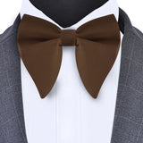 New Big Bow Ties Men's Solid Bowtie Red Black Yellow Fashion Bowknot For Men Wedding  Party Accessories