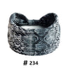 Leopard Print Headbands for Women Wide Boho Turban Head Wraps Cotton Knotted Elastic Hairbands Non Slip Workout Hair Accessories