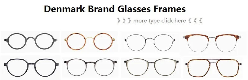 Denmark Brand Titanium Glasses Frame Men Women Double-Beam Square Eyewear Screwless Handmade Eyeglasses Frames Edwin Oclus De