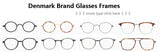 Denmark Brand Titanium Glasses Frame Men Women Double-Beam Square Eyewear Screwless Handmade Eyeglasses Frames Edwin Oclus De