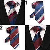 Cadeaux pour hommes EASTEPIC : cravates rayées, cravates rouges pour messieurs en vêtements raffinés, accessoires à la mode pour les occasions sociales