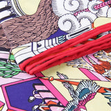 Foulard carré en soie sergée roulée à la main POBING pour femme, motif animaux, foulard carré, bandana, hijab, 90 cm