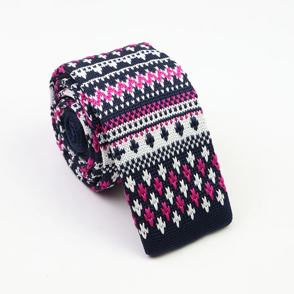 Cravates classiques en tricot pour hommes, cravates décontractées, à pois, à carreaux, pour loisirs, chaudes, pour affaires, mariage, largeur 6 cm
