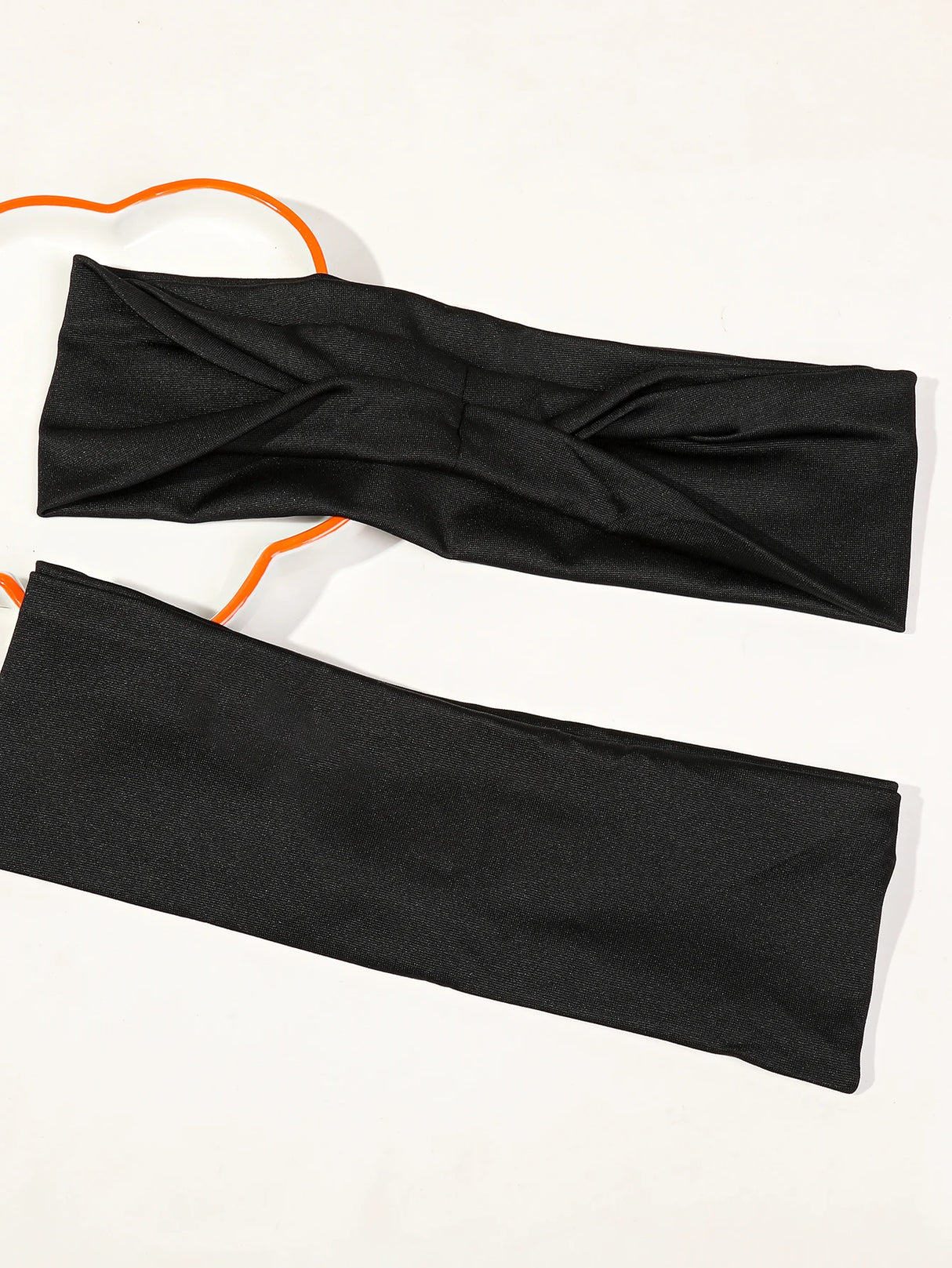 4Pcs Black Twist Knotted HeadBands Boho Stretchy Hair Band Non Slip for Girl Turban Plain Headwrap Yoga Workout Hair Accessories