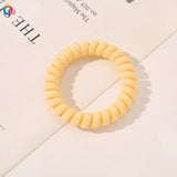 High Elasticity Telephone Coil Hairbands Women Spiral Hair Ties Girls Hair Rings Rope Solid Color Hair Accessories Gum Scrunchy