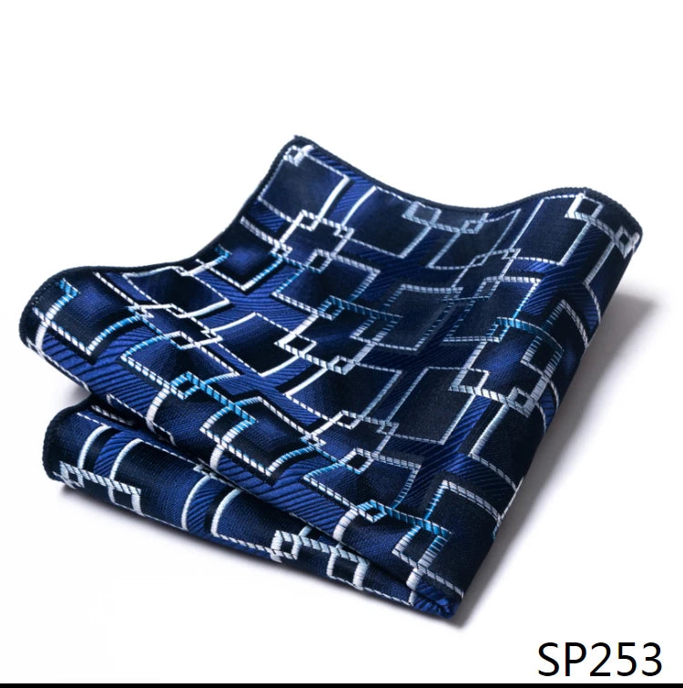 Vangise Brand Newest style  Silk Hanky Man Floral Gray Fit Business lover's day Pocket Square Handkerchiefs