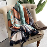 180*90cm Luxury Brand Women Summer Silk Scarves Shawl Lady Wrap Soft Female Europe Designer Beach Bandanna foulard muffler pareo