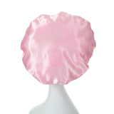 Lot de 2 bonnets en satin à larges bords en imitation soie pour femme, couvre-chefs à bande élastique