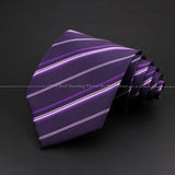New Design Wedding Men Tie Purple Solid Striped Paisley Flower Neckties Men Business Dropshipping Groom Collar Accessories Gift