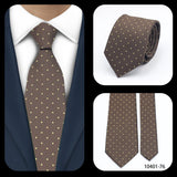 Cravates élégantes à pois pour hommes LYL 7 cm, cravate de luxe avec imprimé géométrique, cadeau pour invités, accessoires de festival pour gentleman
